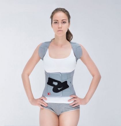 Two-part back, lumbar and chest brace AM-WSP-06