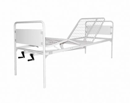 Mechanical hospital bed with 4 sections