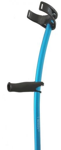 Blue aluminum forearm crutch