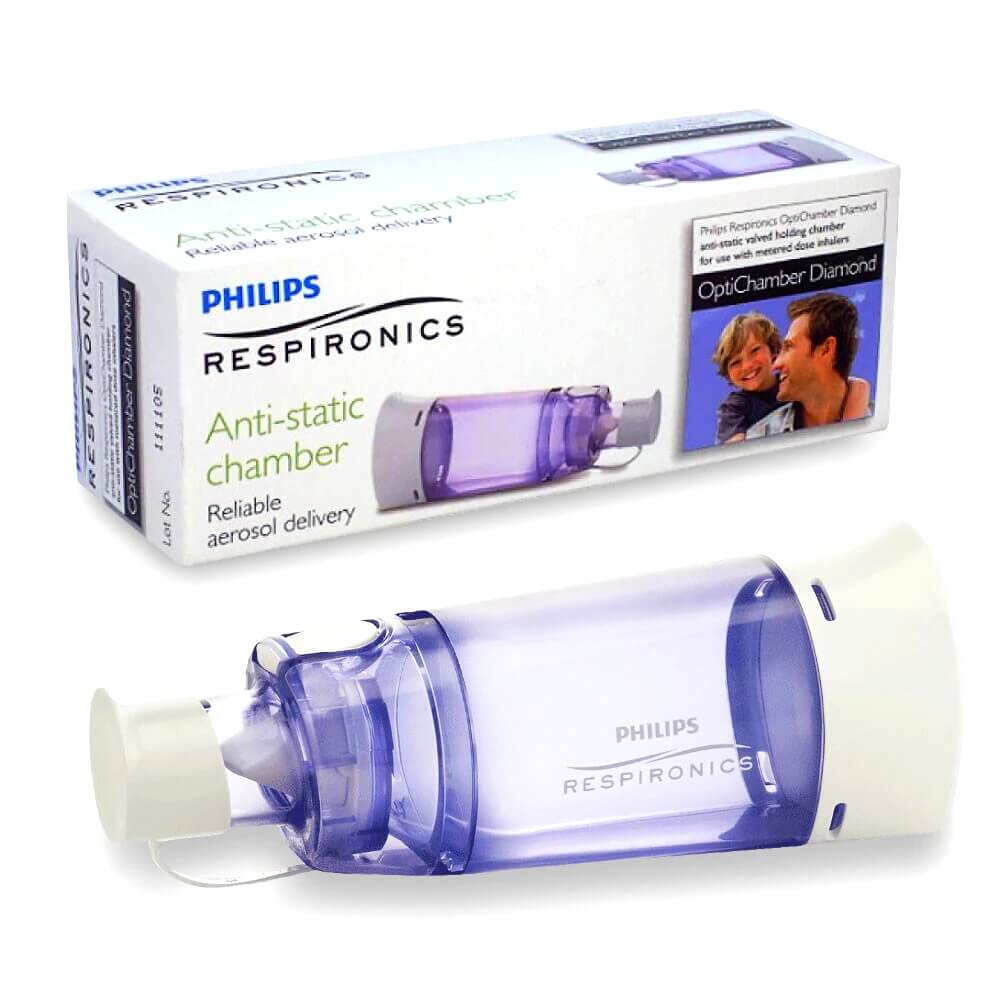 Апарат инхалатор Philips Respironics Optichamber Diamond (филипс респироникс оптичйймбър диамонд инхалатор)
