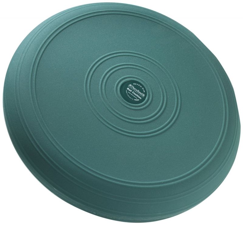 Зелен диск за стабилност и ластик за фитнес тренировка