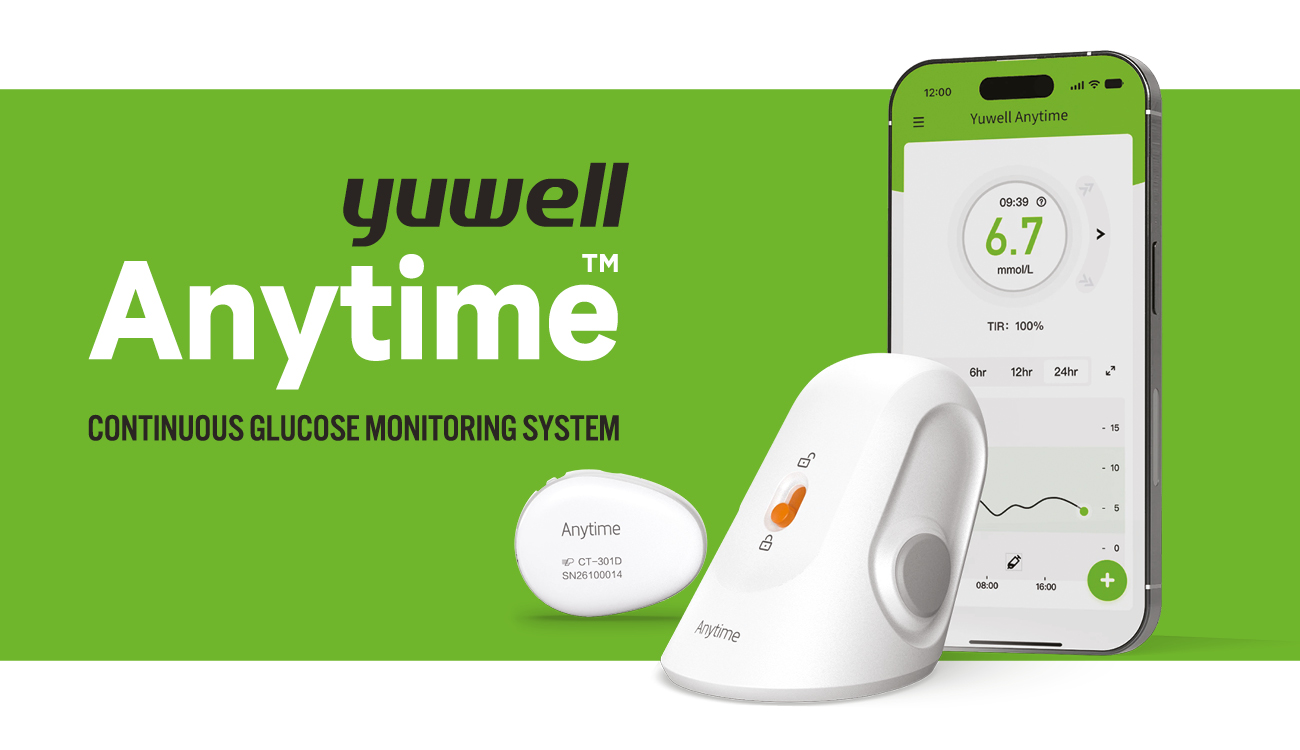 Стартов комплект система за непрекъснато проследяване на глюкозата (CGM) Yuwell Anytime 4
