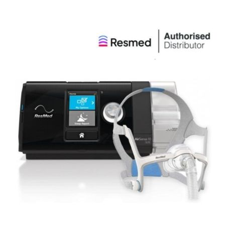Комплект Автоматичен CPAP Апарат, Овлажнител и Назална Маска ResMed