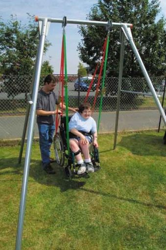 Система от колани за окачване на инвалидна количка