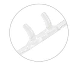 Curved nasal cannula for oxygen concentrator 2 m