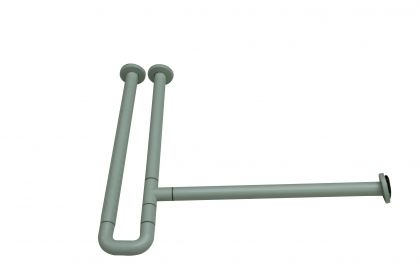 Fixed railing with support leg without plate