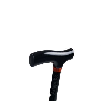 Folding cane black with T-shape handle SIMO