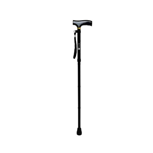 Folding cane black with T-shape handle SIMO