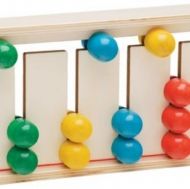 Colored balls in an abacus