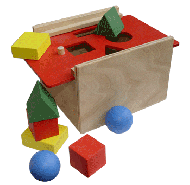 Box with geometric figures