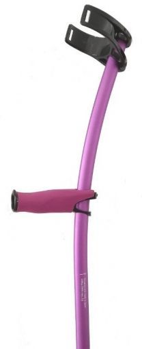 Purple aluminum forearm crutch