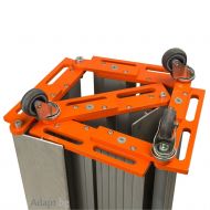Modular folding wheelchair ramp type roller