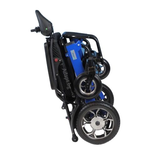Ел. инвалидна количка сгъваема - акумулаторна (синя)